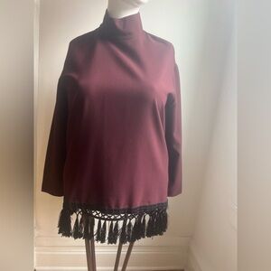 Zara Deep Burgundy Top